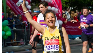 Runner in a yellow vest